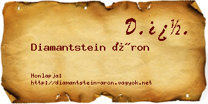 Diamantstein Áron névjegykártya